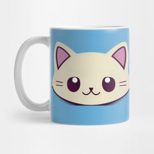 Cartoon cat character icon logo Mug